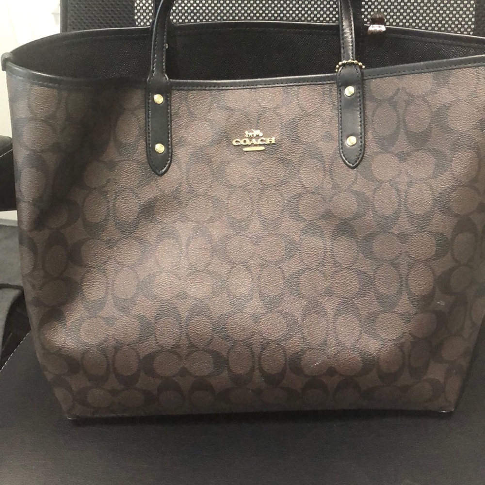 Coach reversible tote